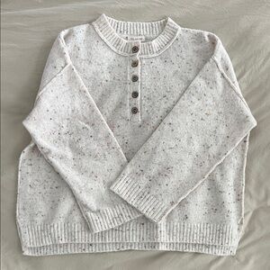 Blu Pepper Women's Speckled Cream Sweater